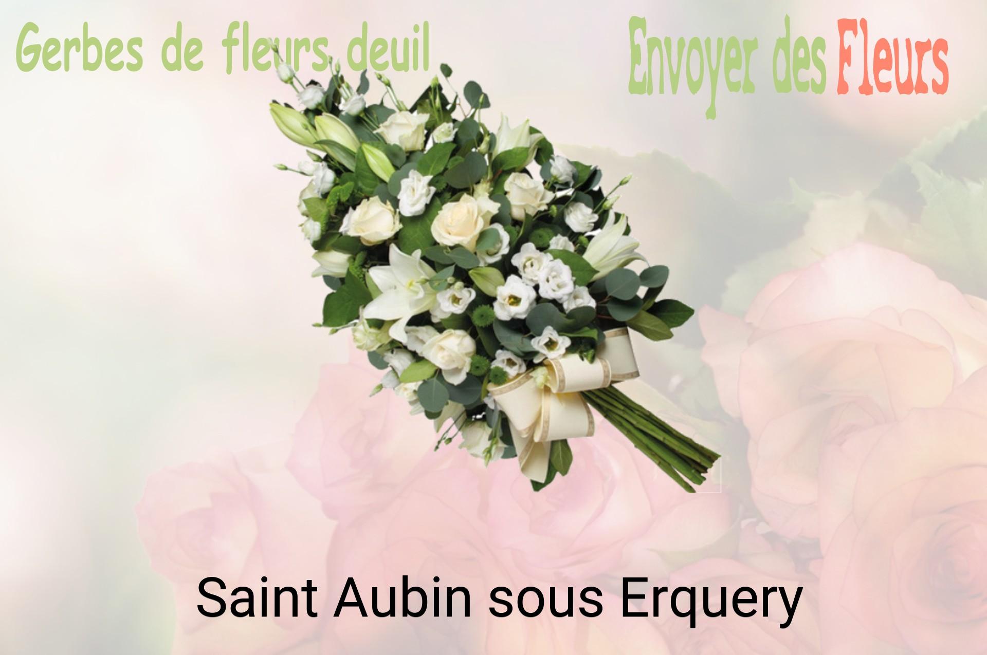 Gerbe de fleurs de deuil livrée à Saint-Aubin-sous-Erquery